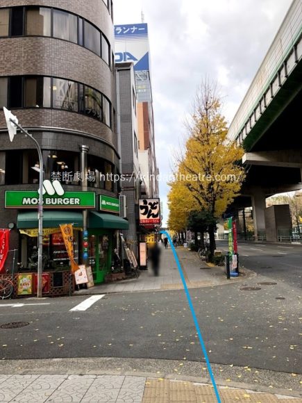 森ノ宮駅近くモスバーガー付近