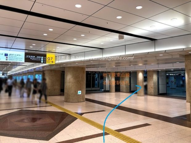 地下鉄東山線名古屋駅付近地下通路