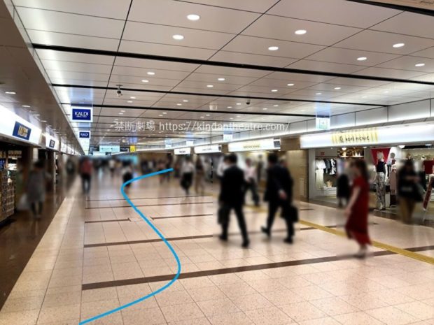 ゲートウォーク通路から東山線名古屋駅まで