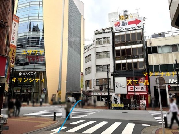 池袋東口マクドナルドLABI前横断歩道