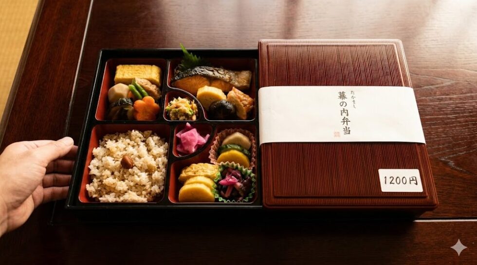 芝居の「幕間（まくあい）」の限られた休憩時間に、観客や役者が手早く食事を済ませるために作られたお弁当である「幕の内弁当」。