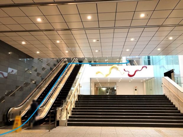 札幌市民交流プラザ地下2階エスカレーター
