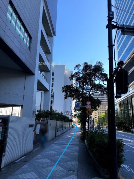 芝工業高校横歩道