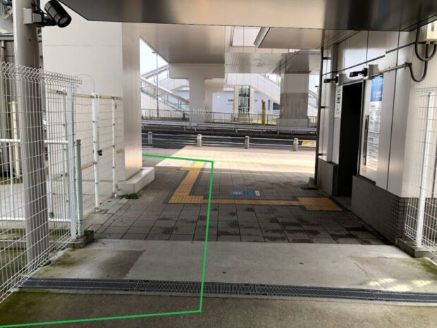 ゆりかもめ有明駅1Bエレベーター前地上