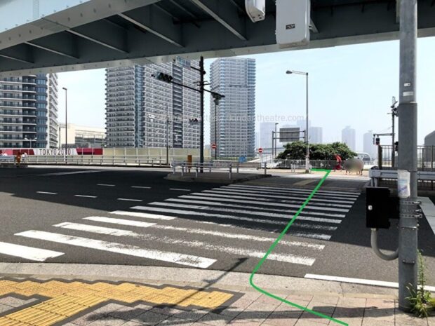 豊洲有明線　有明中央橋南　横断歩道