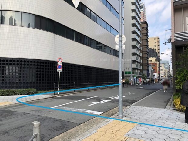 四ツ橋駅からオリックス劇場までの道のり説明歩道