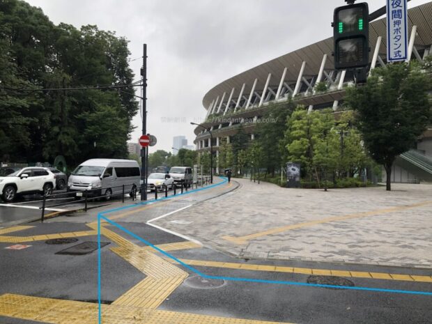 国立競技場　四谷角筈線　信号機