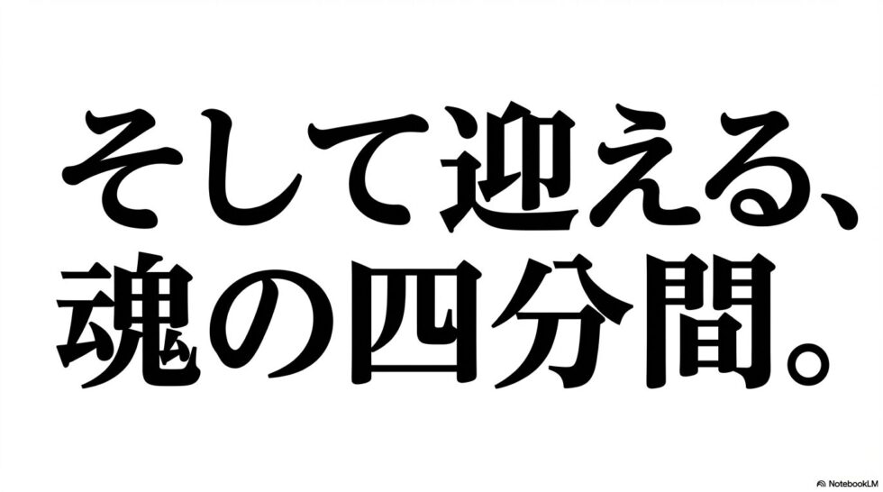そして迎える魂の四分間というクライマックスを示す画像