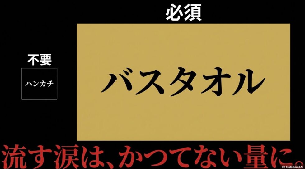 観劇にはハンカチ必須、バスタオル推奨。かつてない涙量に。