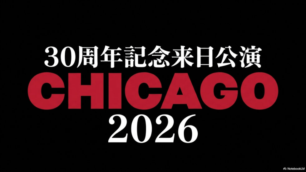 30周年記念来日公演 CHICAGO 2026のタイトルロゴ