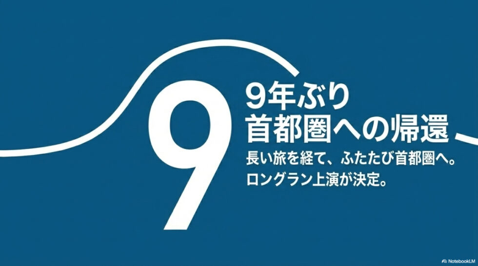 長い旅を経て9年ぶりに首都圏へ帰還しロングラン上演が決定