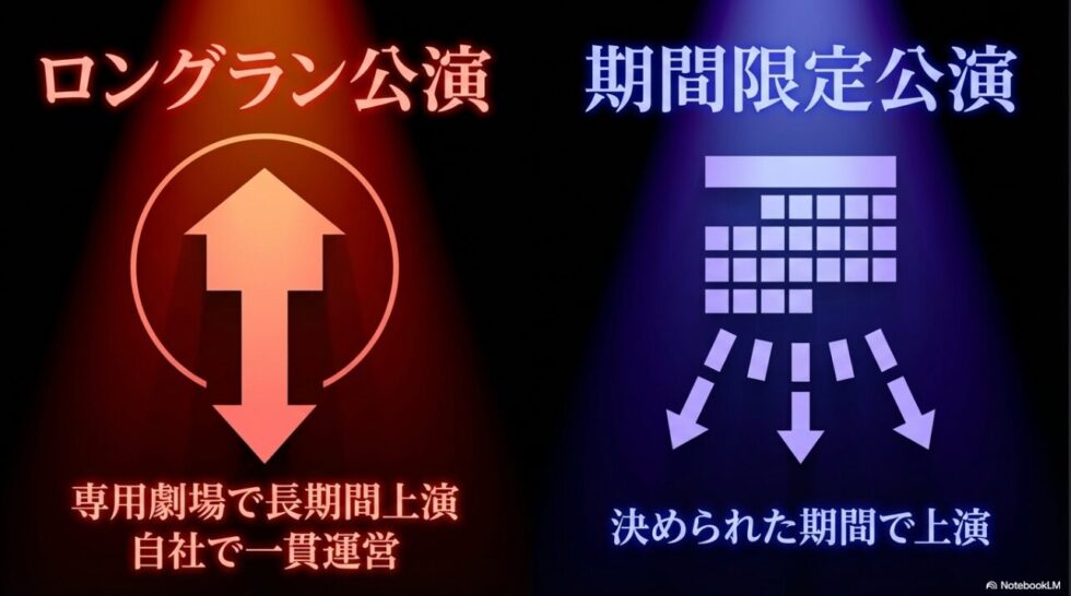 劇団四季のロングラン公演と東宝の期間限定公演の違い