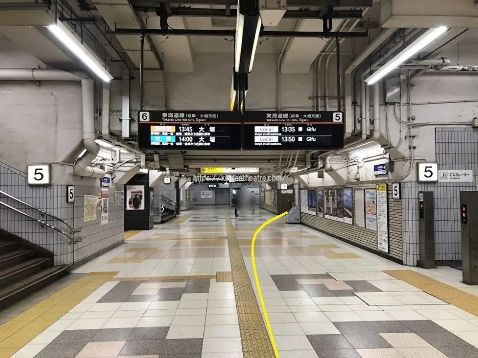 MTG名古屋四季劇場へ行くために新幹線名古屋駅からJR線に乗り換える道案内1（中央通路）