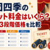 劇団四季のチケット料金について、S席・A席・B席・C席の席種とピーク・レギュラー・バリューの3段階価格を比較したアイキャッチ画像